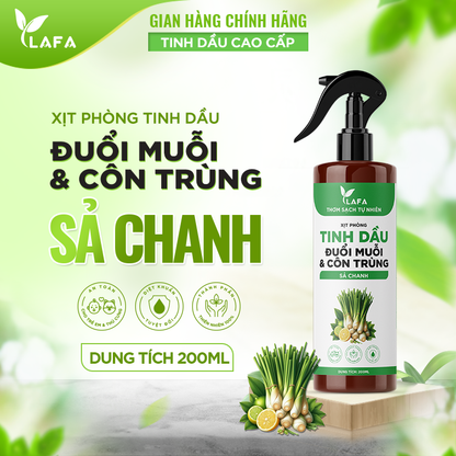 Bình Xịt Tinh Dầu Sả Chanh, Bạc Hà, Quế, Bưởi, Oải Hương LAFA