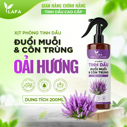 Bình Xịt Tinh Dầu Sả Chanh, Bạc Hà, Quế, Bưởi, Oải Hương LAFA